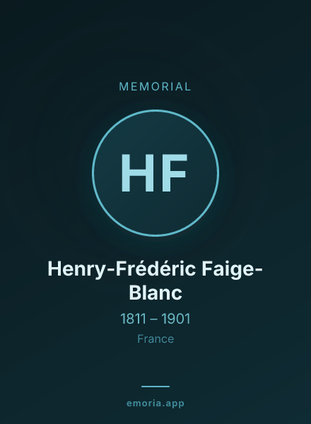 Memorial portrait of Henry-Frédéric Faige-Blanc