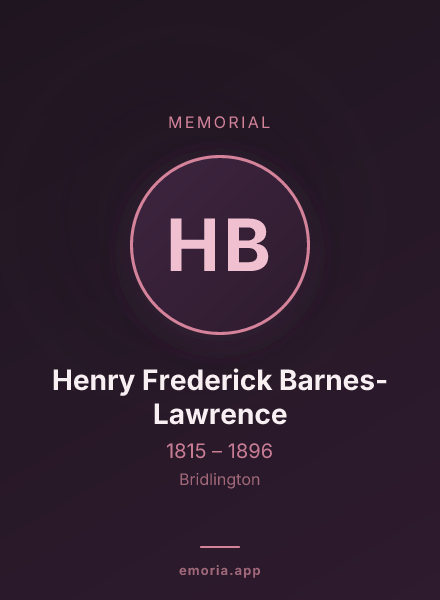 Memorial portrait of Henry Frederick Barnes-Lawrence