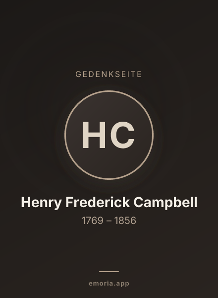Gedenkportrait von Henry Frederick Campbell