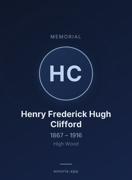 Memorial portrait of Henry Frederick Hugh Clifford