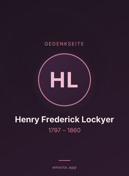 Gedenkportrait von Henry Frederick Lockyer