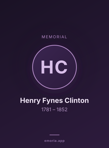 Memorial portrait of Henry Fynes Clinton