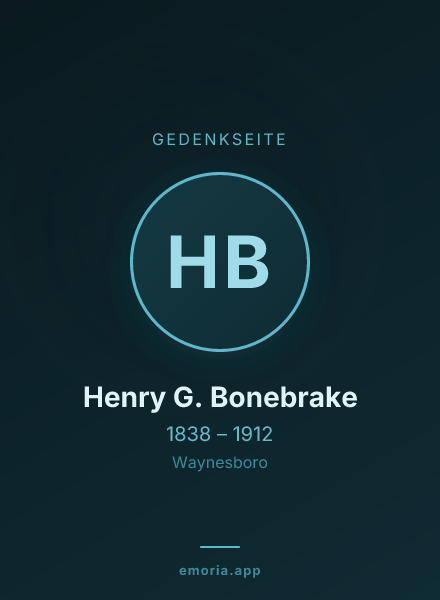 Gedenkportrait von Henry G. Bonebrake