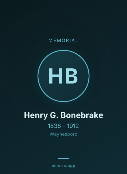 Memorial portrait of Henry G. Bonebrake