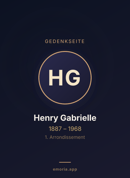 Gedenkportrait von Henry Gabrielle