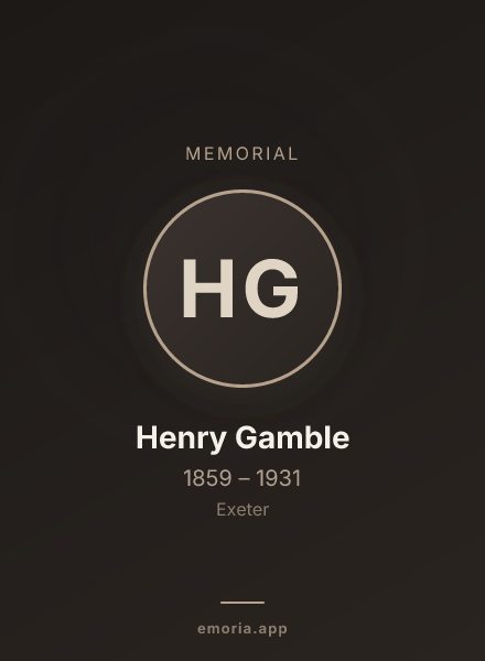 Memorial portrait of Henry Gamble