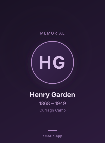Memorial portrait of Henry Garden