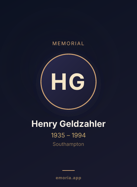 Memorial portrait of Henry Geldzahler