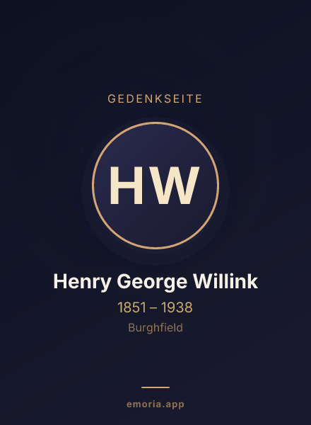 Gedenkportrait von Henry George Willink