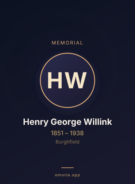 Memorial portrait of Henry George Willink