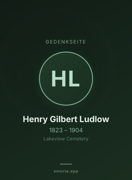 Gedenkportrait von Henry Gilbert Ludlow