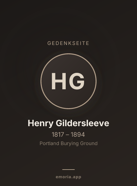 Gedenkportrait von Henry Gildersleeve