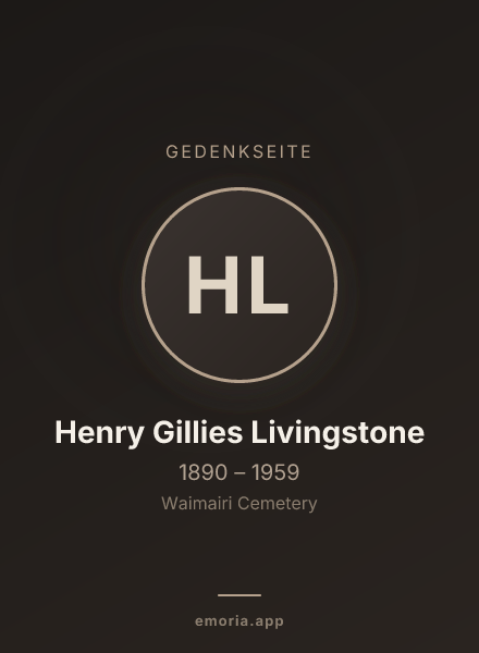 Gedenkportrait von Henry Gillies Livingstone