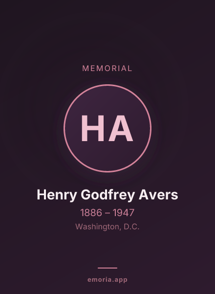 Memorial portrait of Henry Godfrey Avers