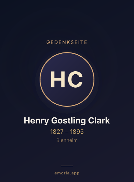 Gedenkportrait von Henry Gostling Clark