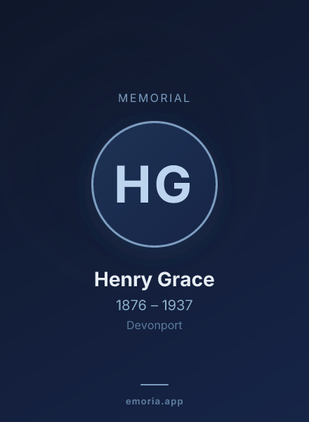 Memorial portrait of Henry Grace
