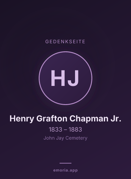 Gedenkportrait von Henry Grafton Chapman Jr.