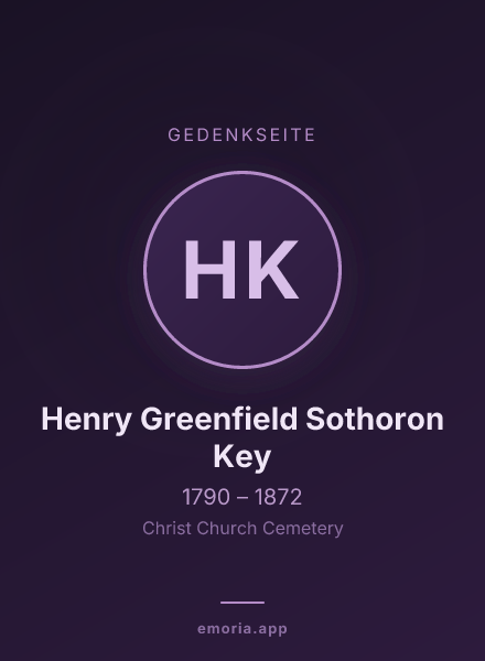Gedenkportrait von Henry Greenfield Sothoron Key