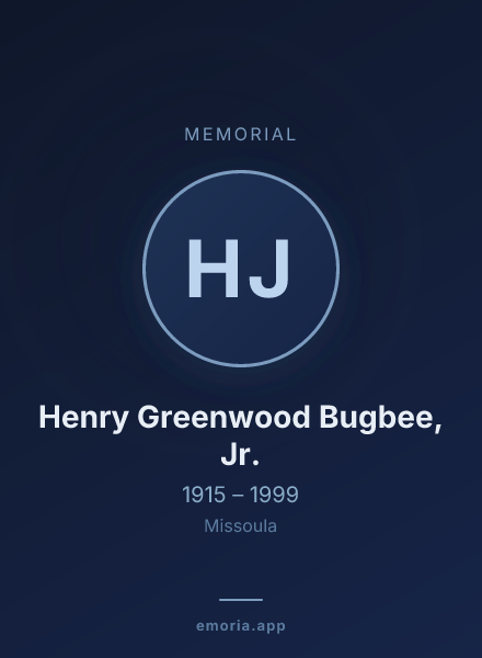 Memorial portrait of Henry Greenwood Bugbee, Jr.
