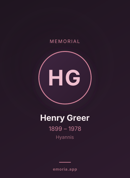 Memorial portrait of Henry Greer