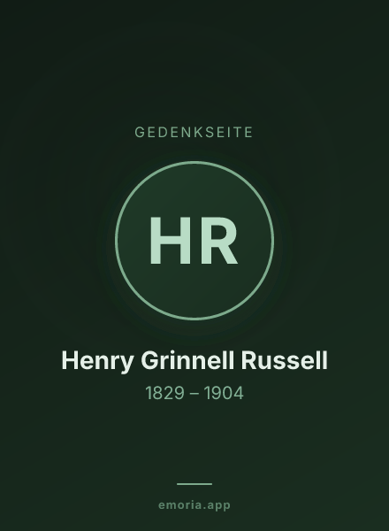 Gedenkportrait von Henry Grinnell Russell