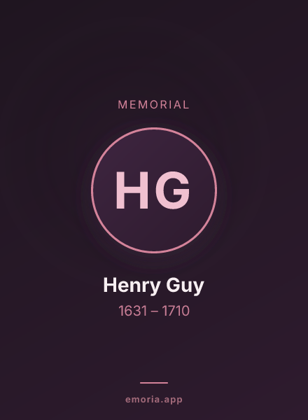Memorial portrait of Henry Guy