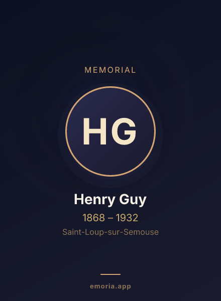 Memorial portrait of Henry Guy