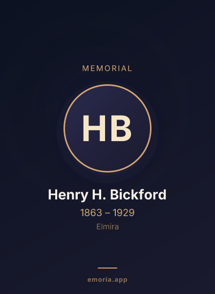 Memorial portrait of Henry H. Bickford