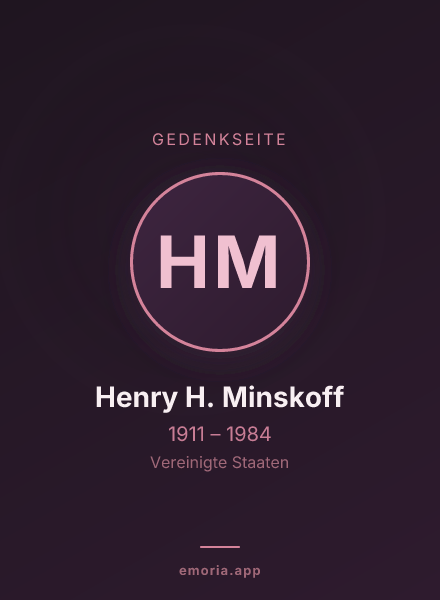 Gedenkportrait von Henry H. Minskoff