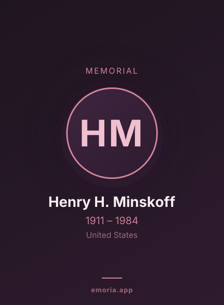 Memorial portrait of Henry H. Minskoff