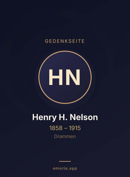 Gedenkportrait von Henry H. Nelson