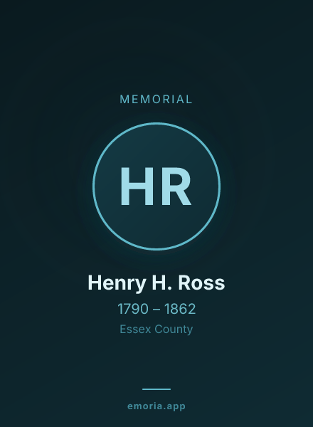 Memorial portrait of Henry H. Ross