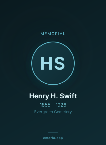 Memorial portrait of Henry H. Swift