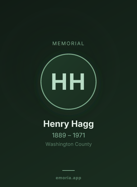 Memorial portrait of Henry Hagg