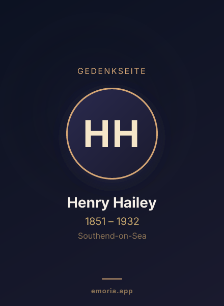 Gedenkportrait von Henry Hailey