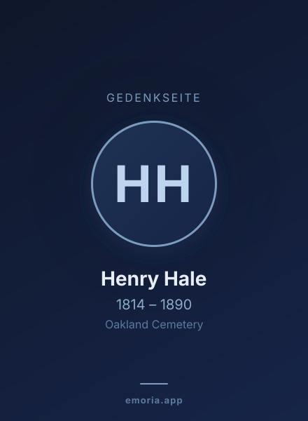 Gedenkportrait von Henry Hale