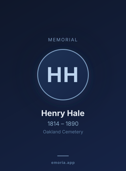 Memorial portrait of Henry Hale