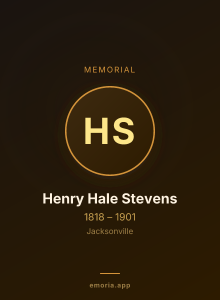 Memorial portrait of Henry Hale Stevens