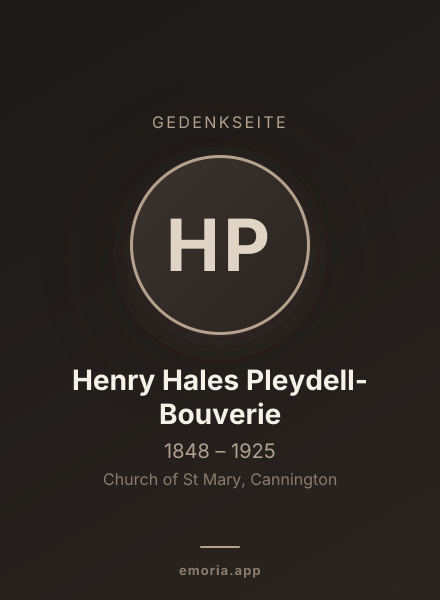 Gedenkportrait von Henry Hales Pleydell-Bouverie
