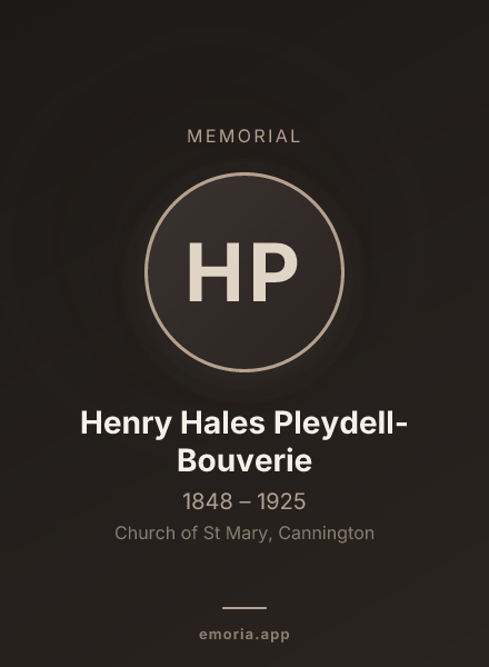 Memorial portrait of Henry Hales Pleydell-Bouverie