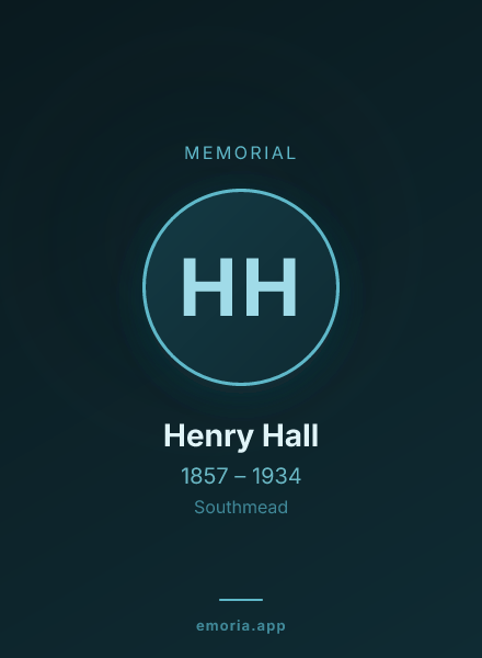 Memorial portrait of Henry Hall