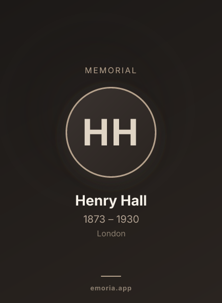 Memorial portrait of Henry Hall