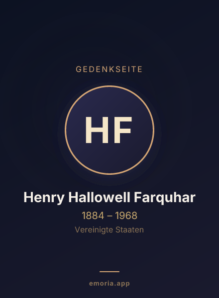 Gedenkportrait von Henry Hallowell Farquhar