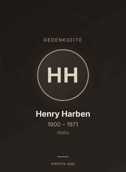 Gedenkportrait von Henry Harben