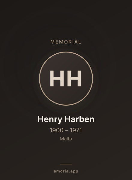 Memorial portrait of Henry Harben