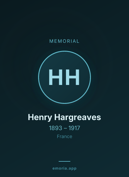 Memorial portrait of Henry Hargreaves
