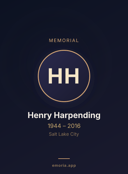 Memorial portrait of Henry Harpending