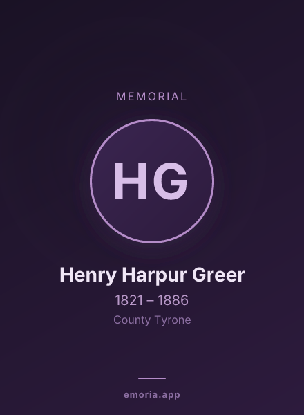 Memorial portrait of Henry Harpur Greer