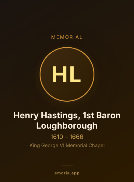 Memorial portrait of Henry Hastings, 1st Baron Loughborough