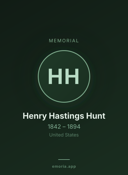 Memorial portrait of Henry Hastings Hunt